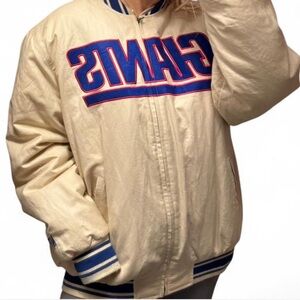 Vintage New York giants bomber men’s large RARE SAMPLE